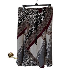 Lapis elastic waist a-line skirt size large